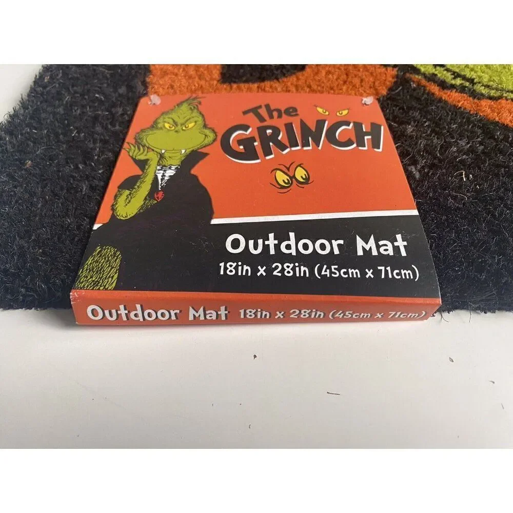 The Grinch Doormat Welcome‎ Coir Mat Porch Halloween Vampire BOO Door Mat NEW